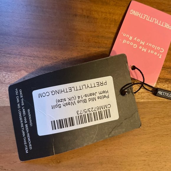 PLT Jeans Split Cuff Size 14, Short - Picture 7 of 10